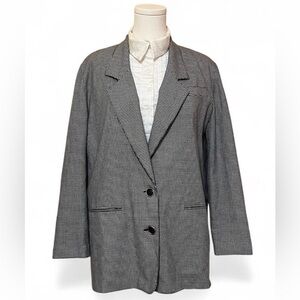 Vintage CorpCore Oversized Houndstooth Blazer